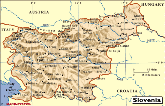 fiziki haritasi slovenya